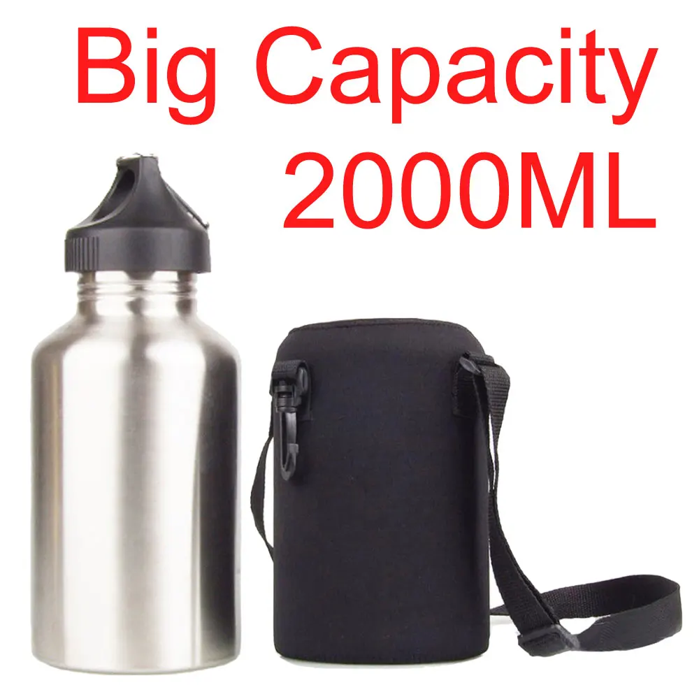 Camping Cooking Bag - 2000ML Sport Water Bottle Set for