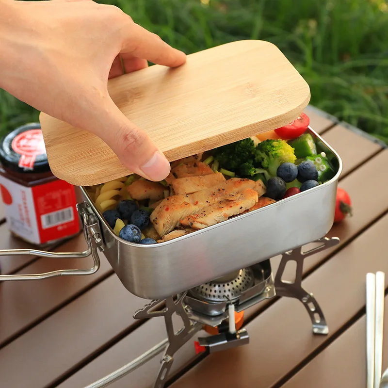 Mess Kit Titanium - 304 Stainless Steel Lunch Box Portable