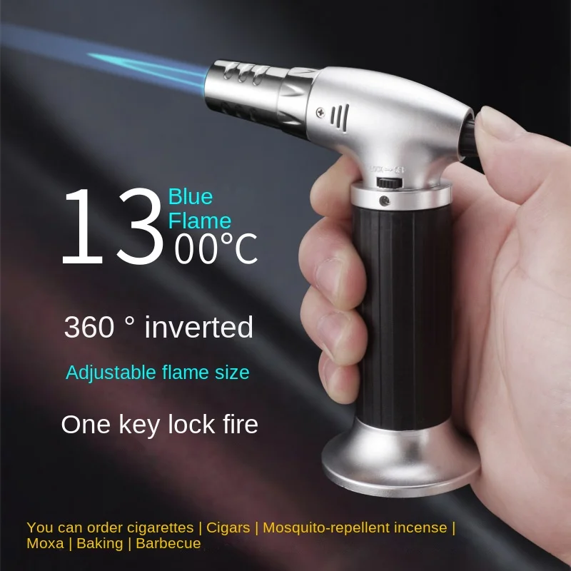 Camping Cooking With Gas - Blue Flame Butane Torch Refillable Windproof