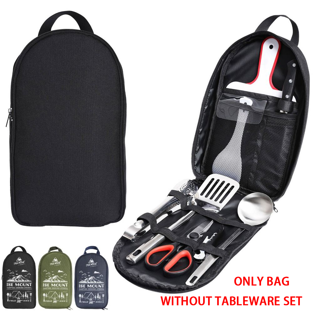 Camping Cooking Set With Bag - 2024 Picnic Utensil Set Storage Bag