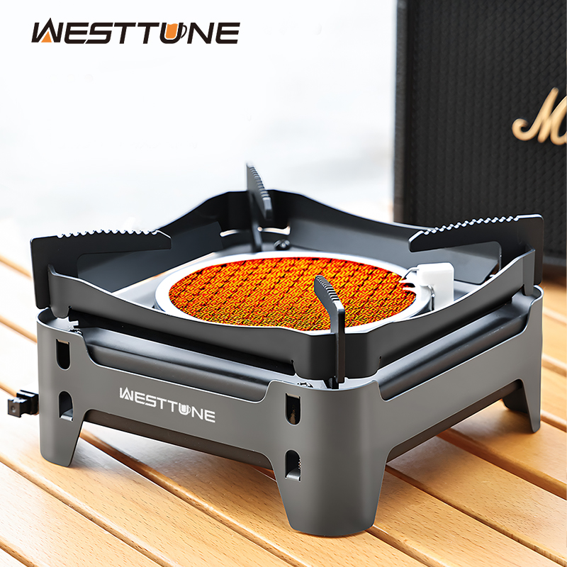Camping Cooking No Gas - WESTTUNE Outdoor Infrared Combustion Stove Portable