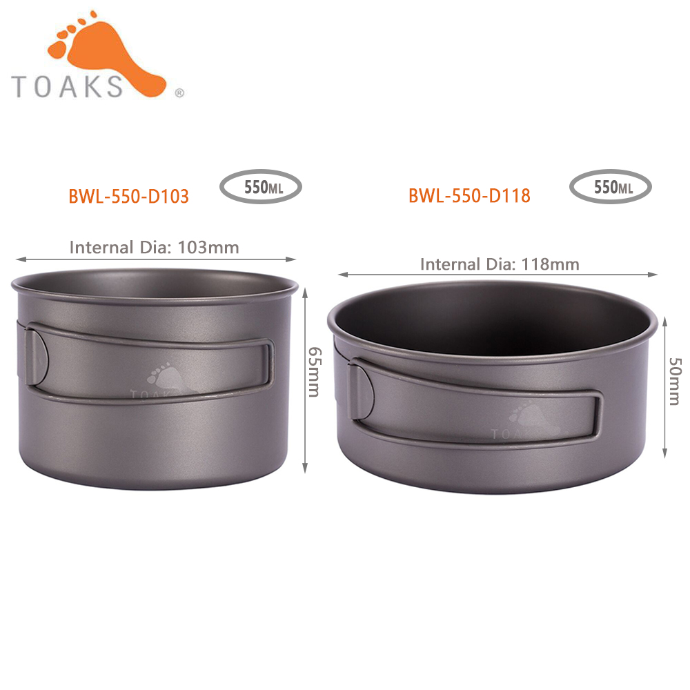 TOAKS BWL-550  Camping Titaniu - Mess Kit Titanium 评论和价格