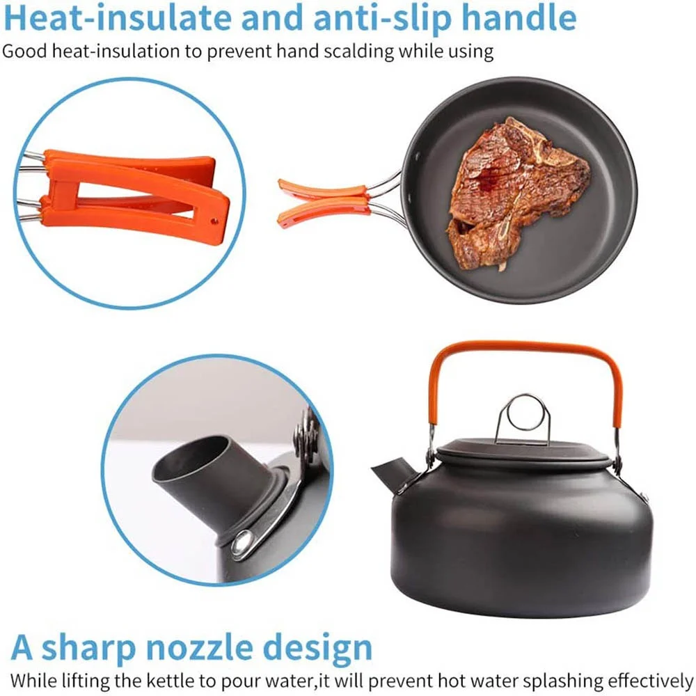 Outdoor camping cooking set, n - Nesting Camping Cooking Set 评论和价格
