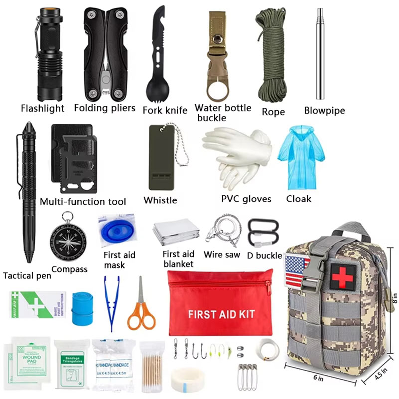 Survival First Aid Kit Surviva - Camping Cooking Set With Bag 评论和价格