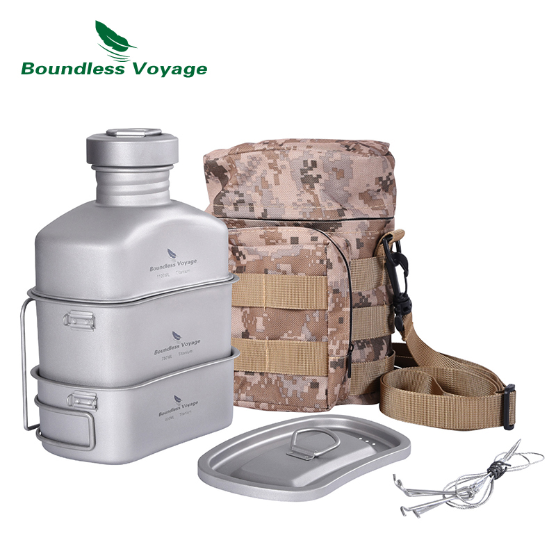 Boundless Voyage Outdoor Milit - Mess Kit Titanium 评论和价格
