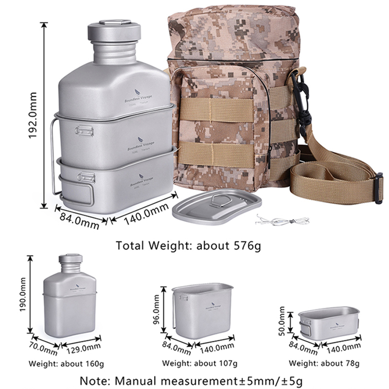Boundless Voyage Outdoor Milit - Mess Kit Titanium 评论和价格