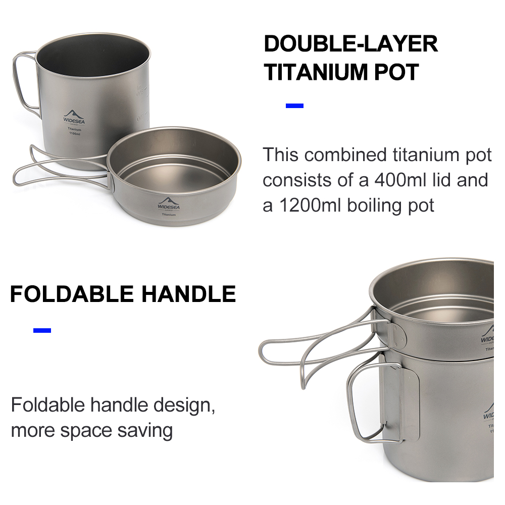 Widesea Ultralight Titanium Ca - Mess Kit Titanium 评论和价格