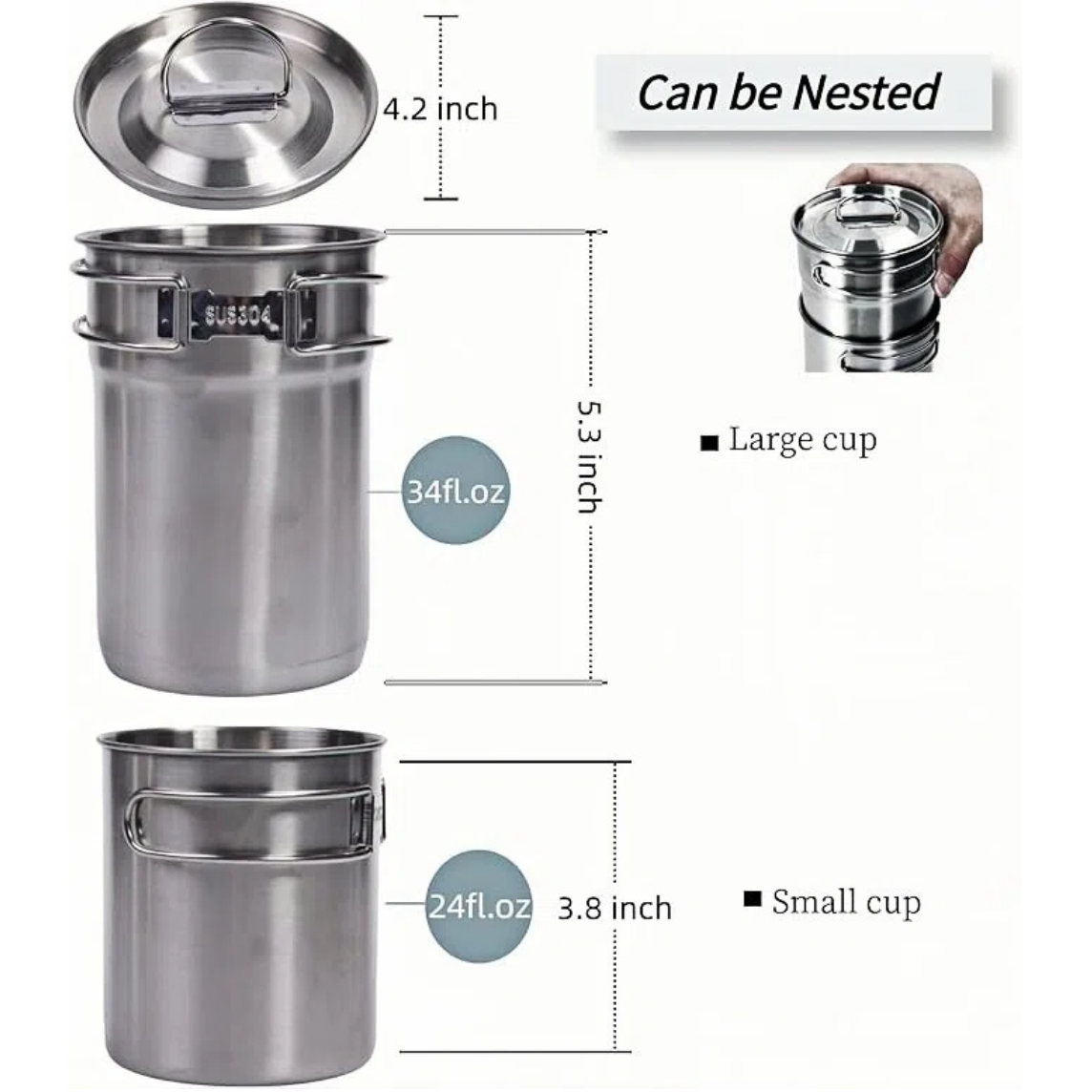 Foldable Camping Cups Mugs Cam - Camping Cooking Bag 评论和价格