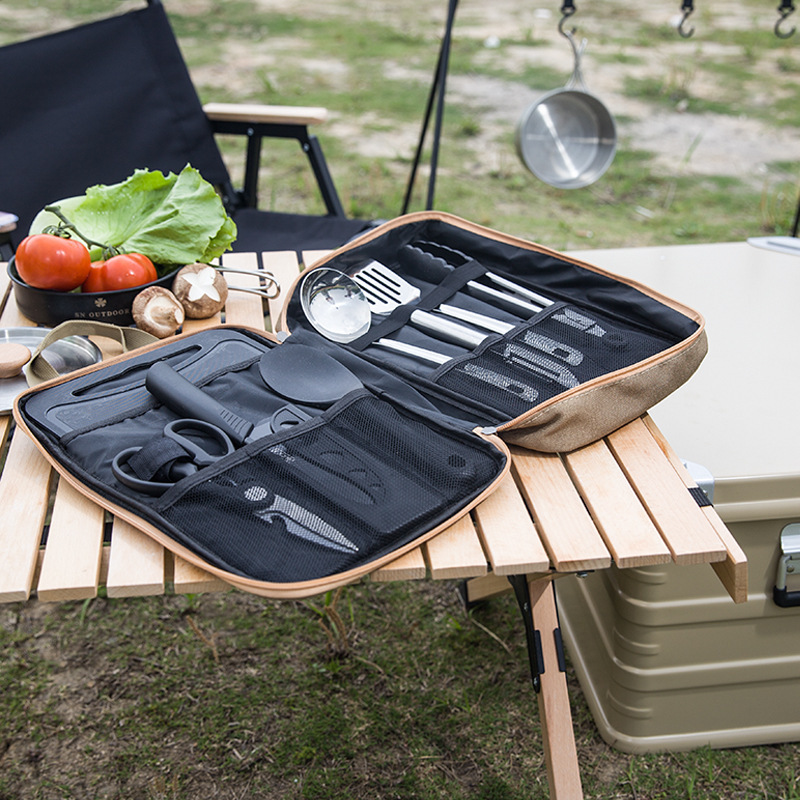 8pcs Camping Kitchen Cookware  - Camping Cooking Set With Bag 评论和价格