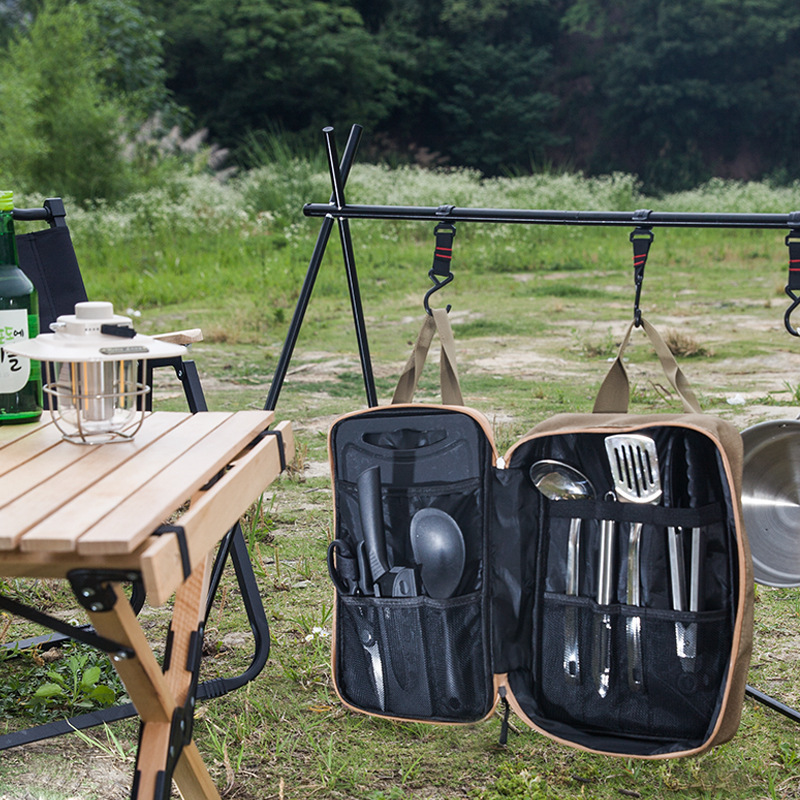8pcs Camping Kitchen Cookware  - Camping Cooking Set With Bag 评论和价格