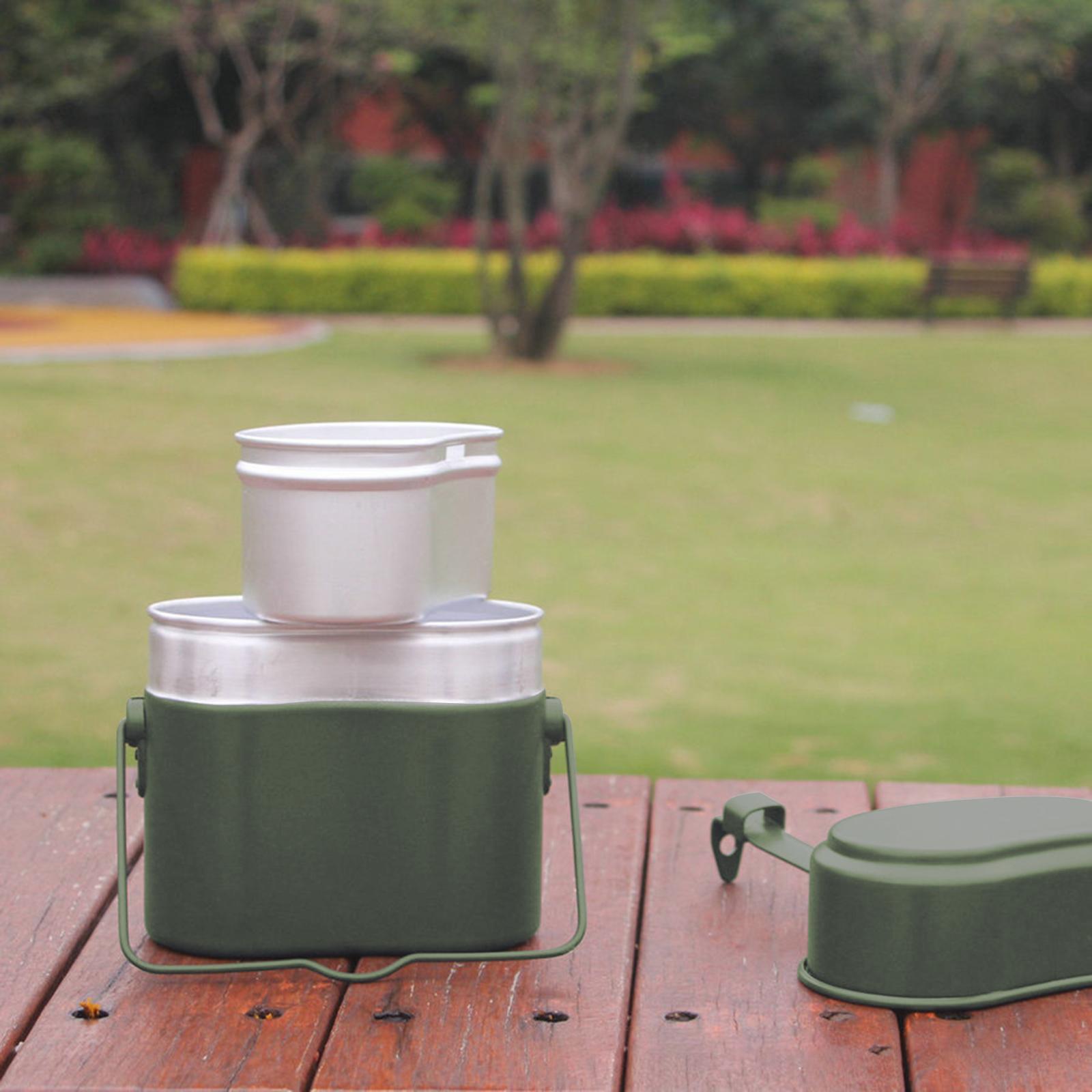 3Pcs/Set Lunch Box Aluminum Po - Camping Cooking Kit Box 评论和价格