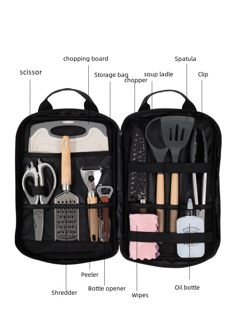 Camping Cooking Utensils Acces - Camping Cooking Set With Bag 评论和价格