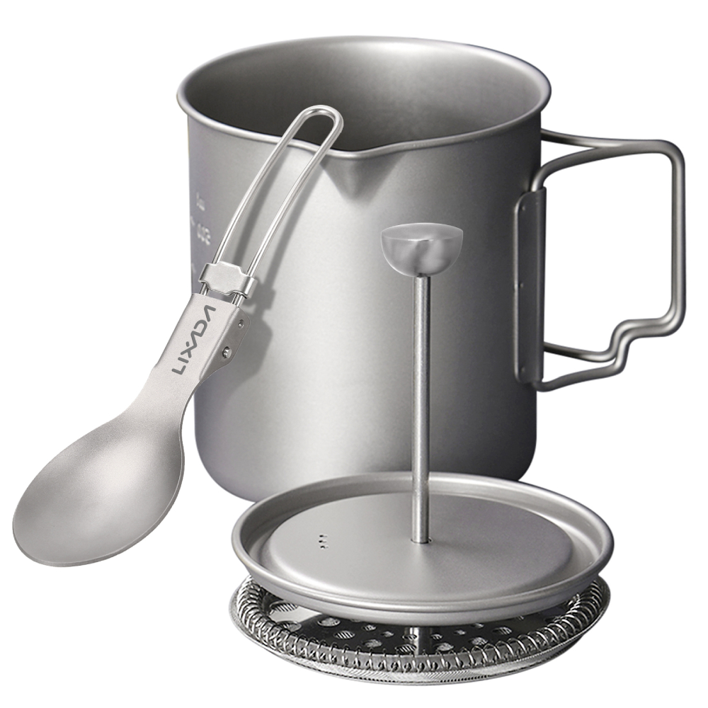 Lixada 750ml Titanium Coffee C - Mess Kit Titanium 评论和价格