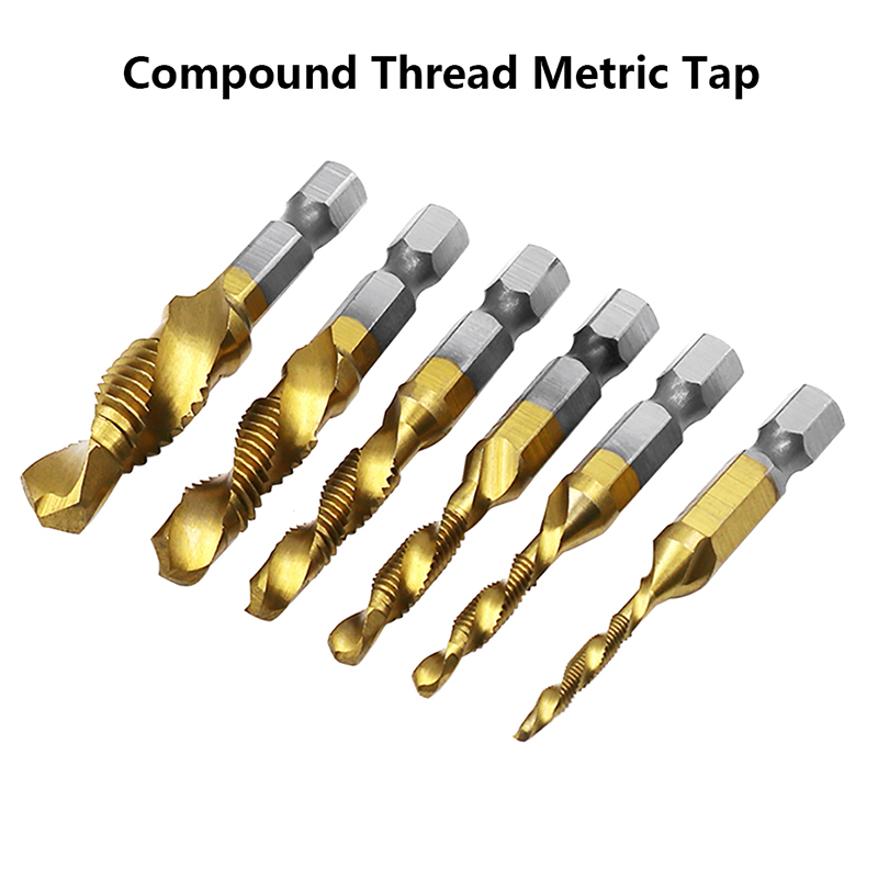 Hex Shank HSS Screw Thread Met - Mess Kit Titanium 评论和价格