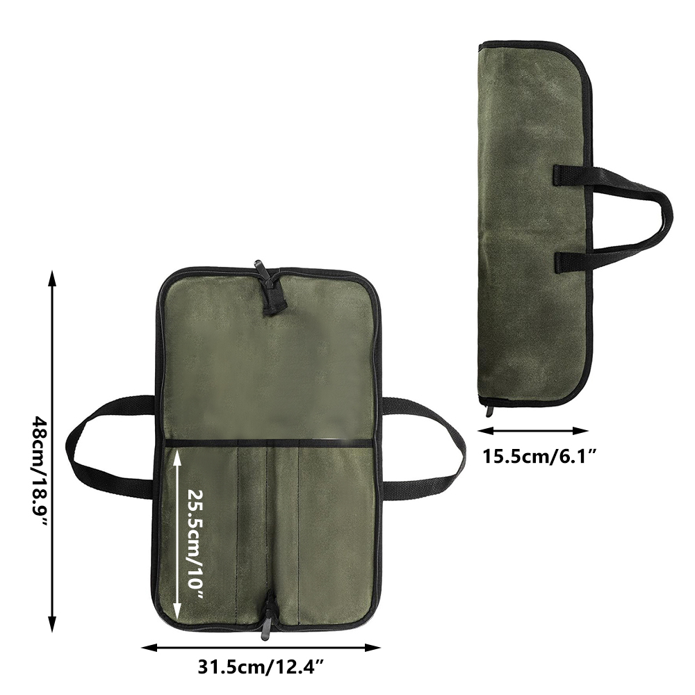 Waxed Canvas Knife Roll Bag Mu - Camping Cooking Bag 评论和价格