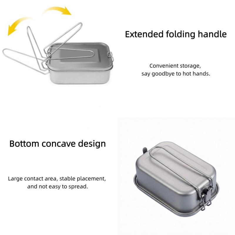 Titanium Lunch Box with Lid an - Mess Kit Titanium 评论和价格