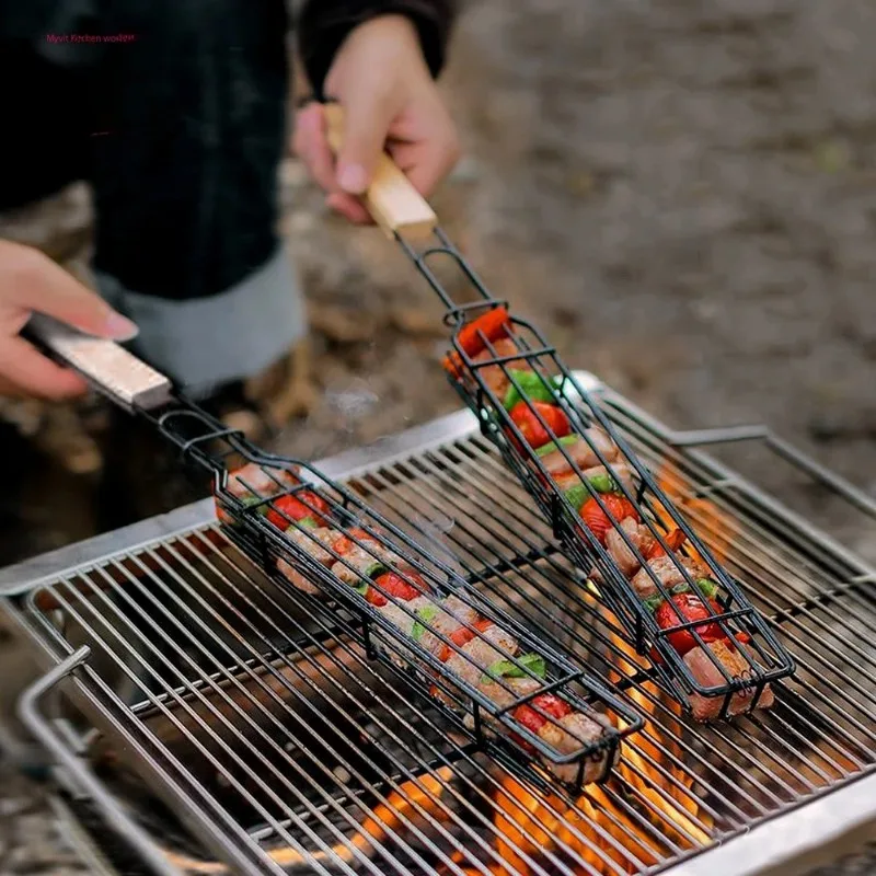 2/3 pcs Grill Baskets Stainles - Nesting Camping Cooking Set 评论和价格