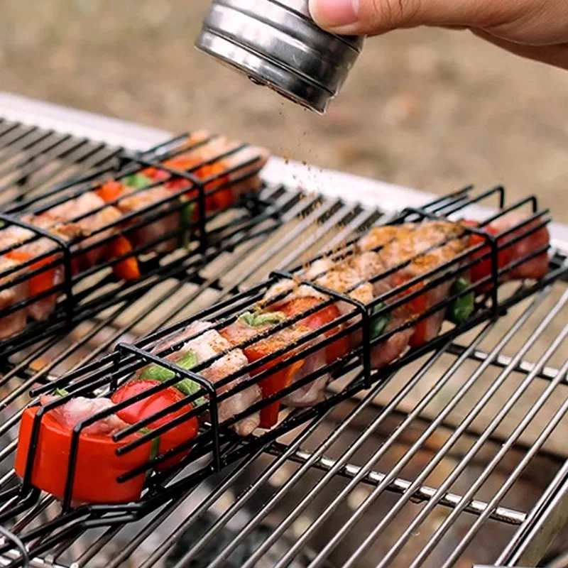 2/3 pcs Grill Baskets Stainles - Nesting Camping Cooking Set 评论和价格