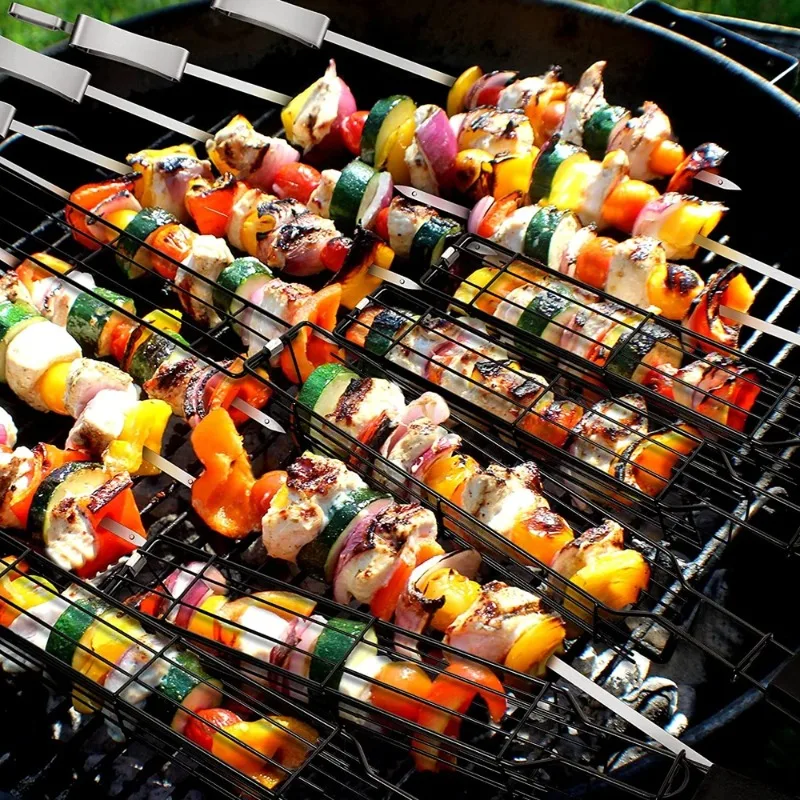 2/3 pcs Grill Baskets Stainles - Nesting Camping Cooking Set 评论和价格