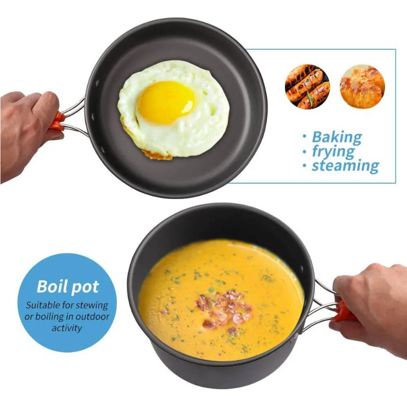 Camping Cooking Set, Outdoor K - Camping Cooking Set With Bag 评论和价格