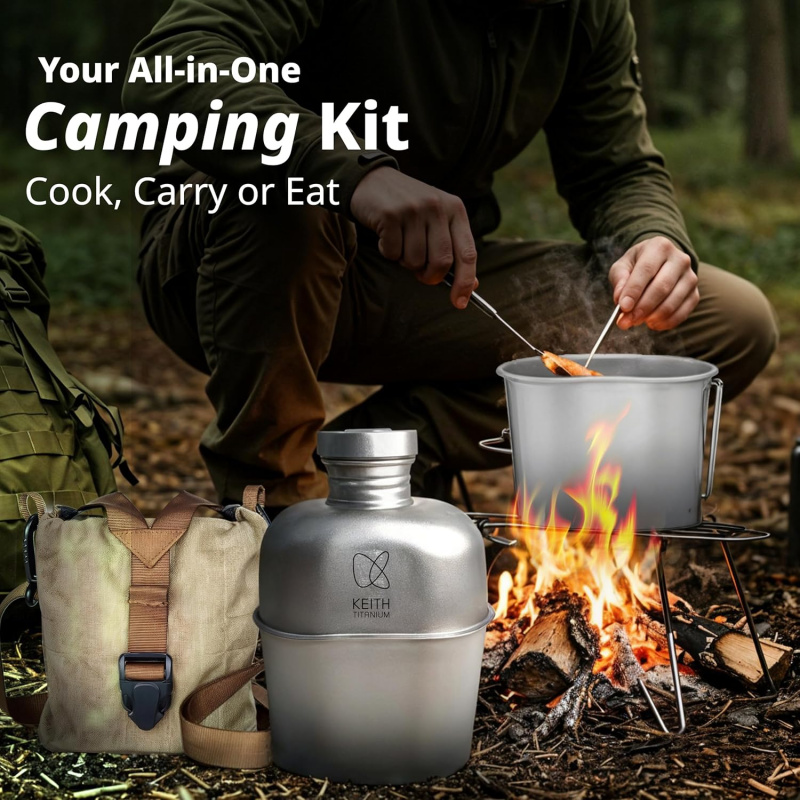 Keith Titanium Bottle Outdoor  - Mess Kit Titanium 评论和价格