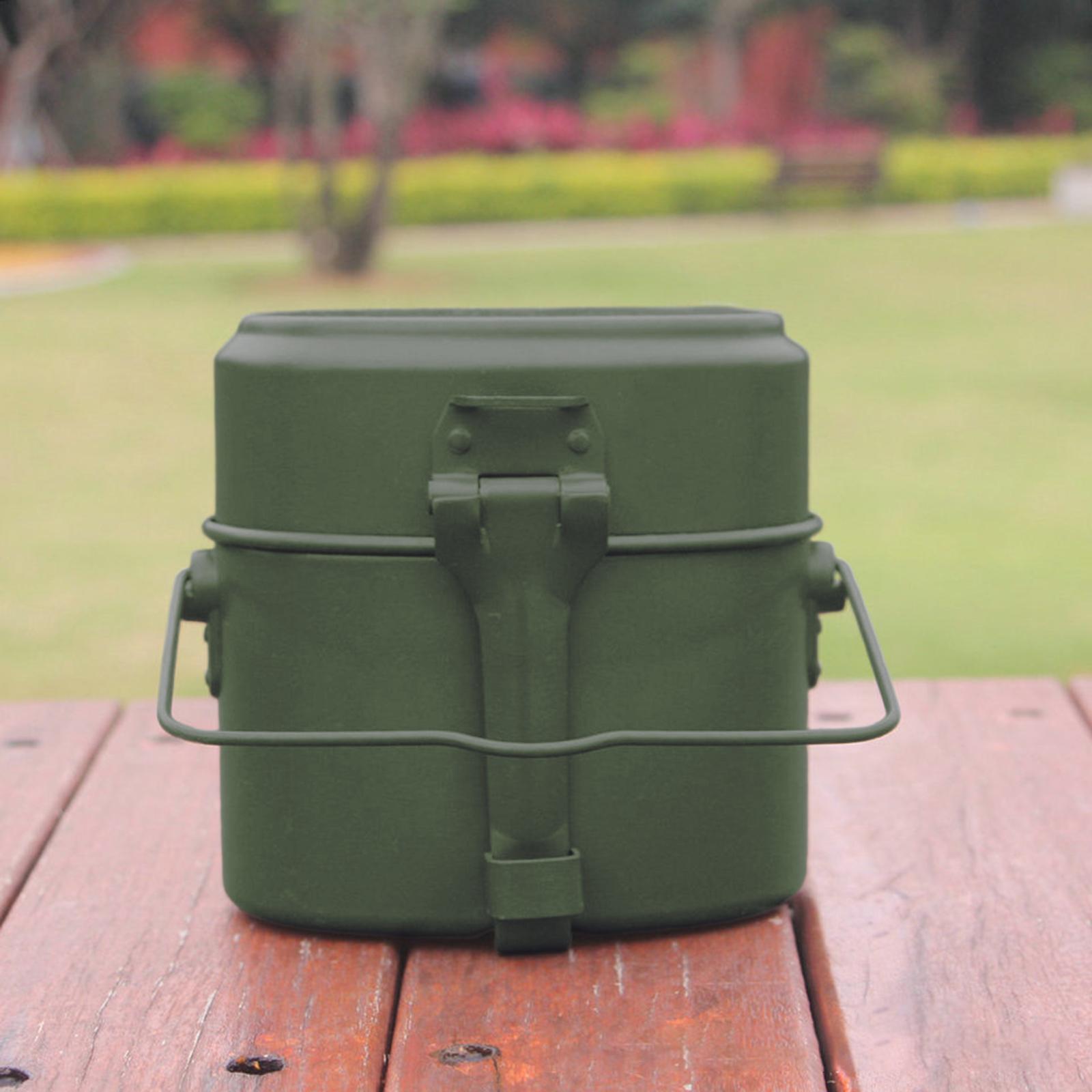 3Pcs/Set Lunch Box Aluminum Po - Camping Cooking Kit Box 评论和价格