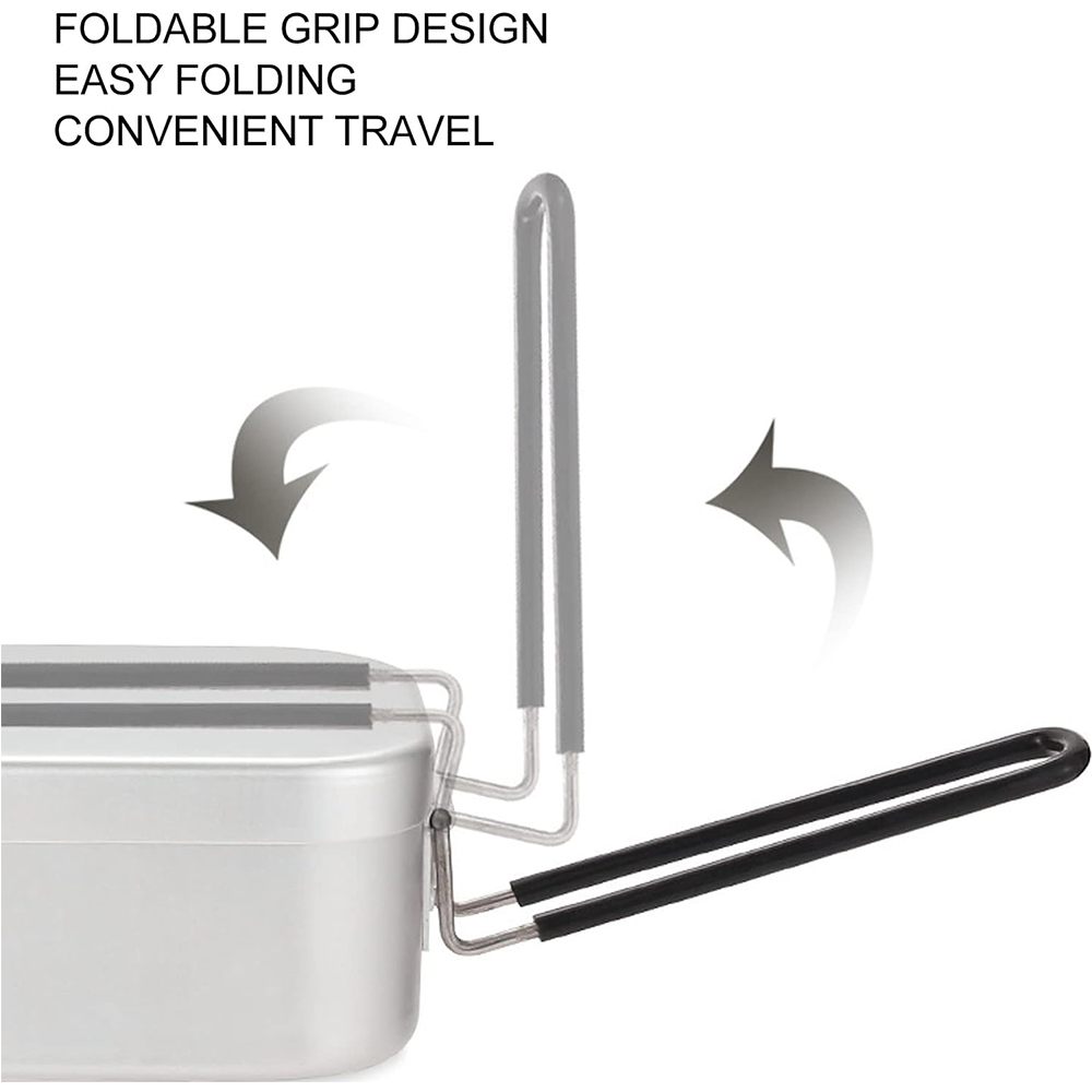 800ML Aluminum Lunch Boxes Out - Camping Cooking Kit Box 评论和价格