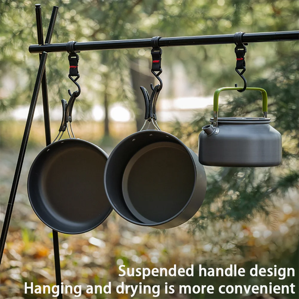 Large Capacity Non-Stick Campi - Nesting Camping Cooking Set 评论和价格