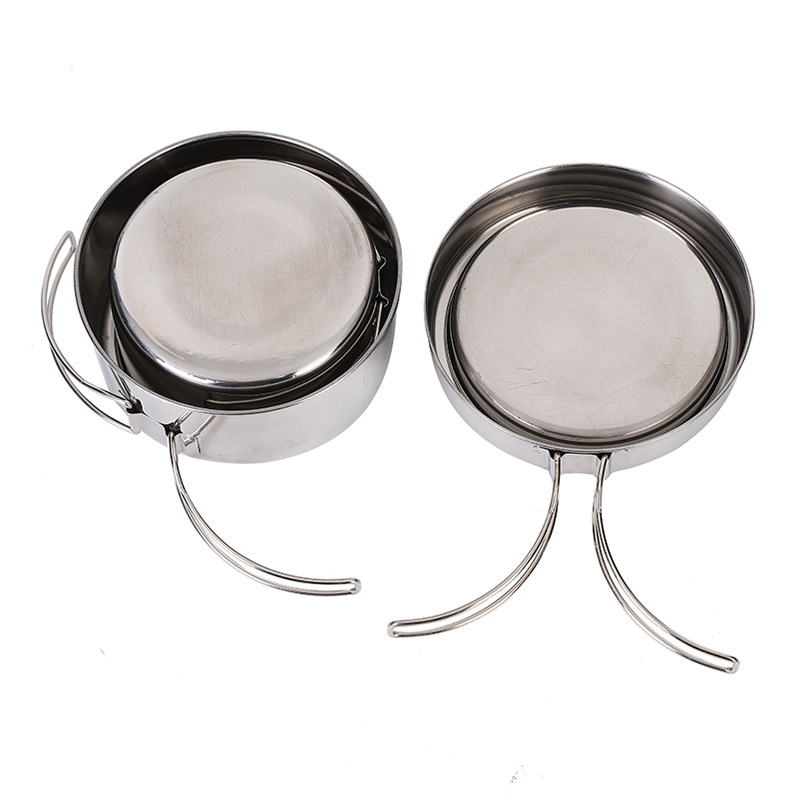 CLS 4-Piece Stainless Steel Ca - Nesting Camping Cooking Set 评论和价格