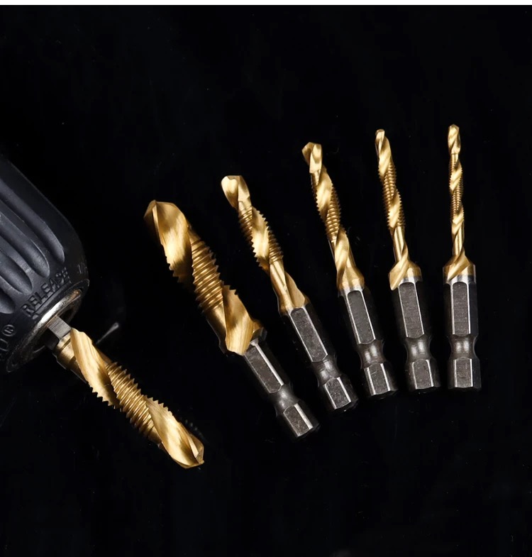 HSS Drill and Tap Bit Set 6pcs - Mess Kit Titanium 评论和价格