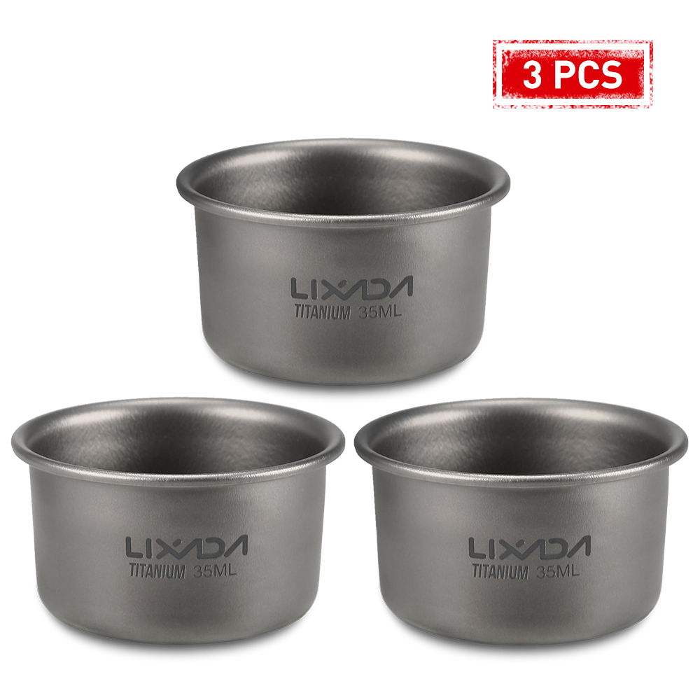 1/3pcs Lixada 35ml Mini Titani - Mess Kit Titanium 评论和价格