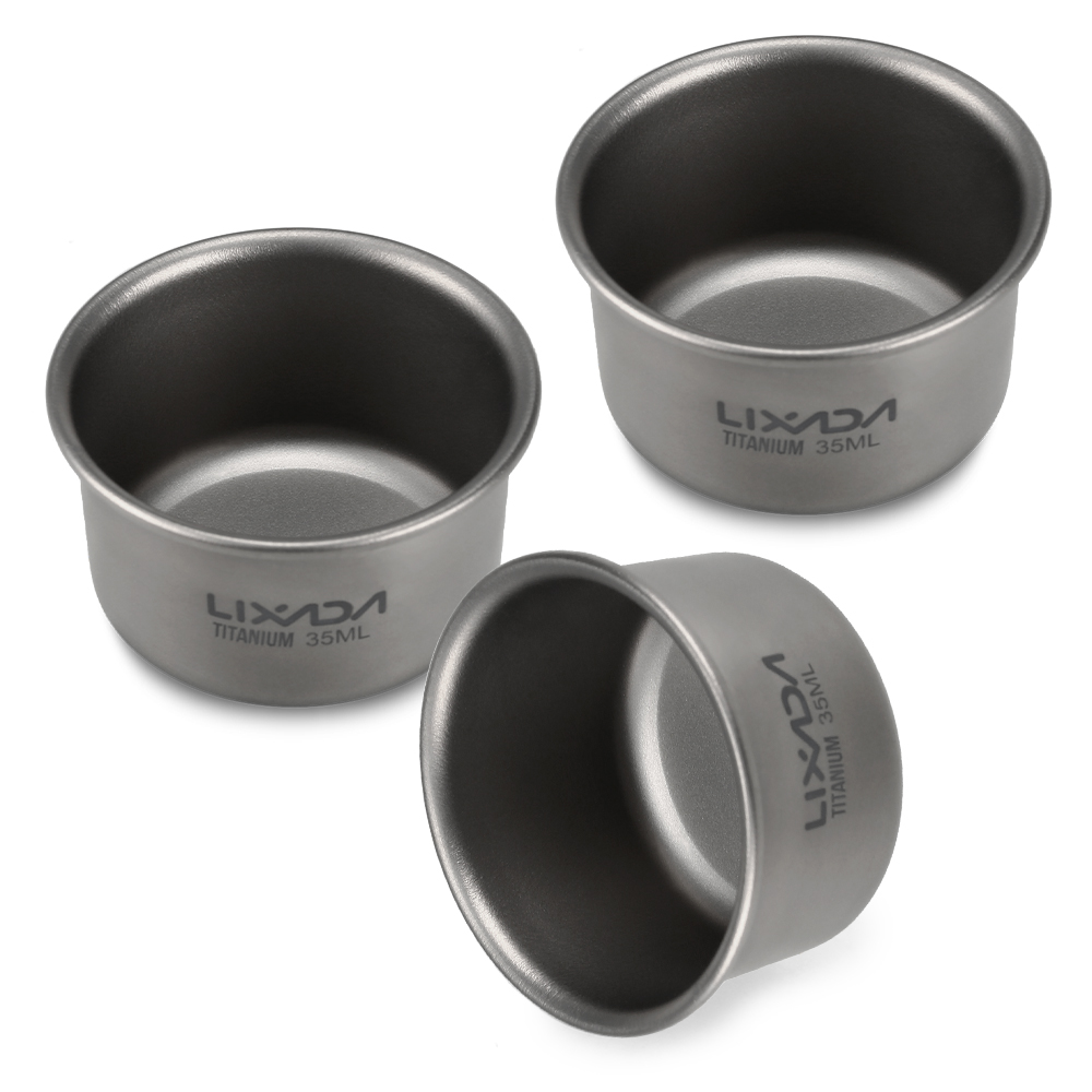1/3pcs Lixada 35ml Mini Titani - Mess Kit Titanium 评论和价格
