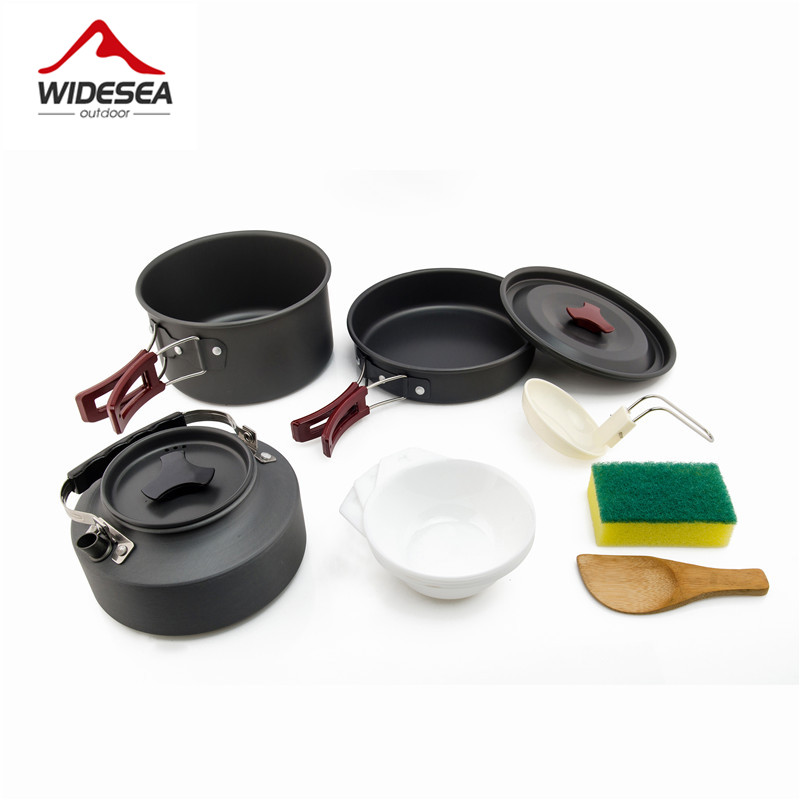 Widesea Camping Cookware Set O - Camping Cooking Kit Box 评论和价格