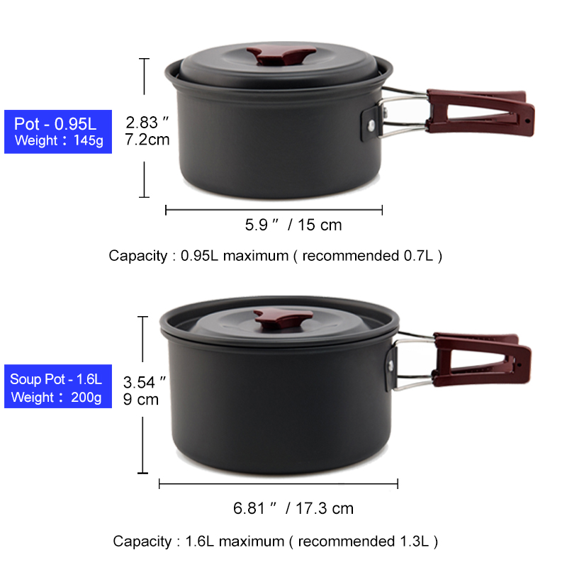 Widesea Camping Cookware Set O - Camping Cooking Kit Box 评论和价格