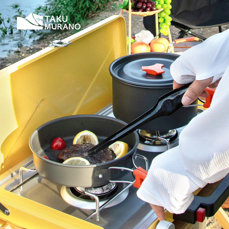 Camping Cookware Set Outdoor C - Camping Cooking Set With Bag 评论和价格