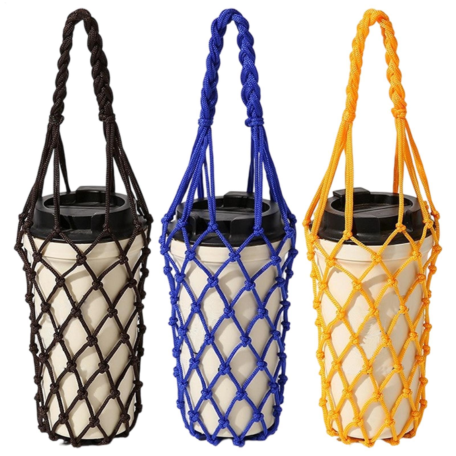 1pcs Water Bottle Bag Crochet  - Camping Cooking Bag 评论和价格
