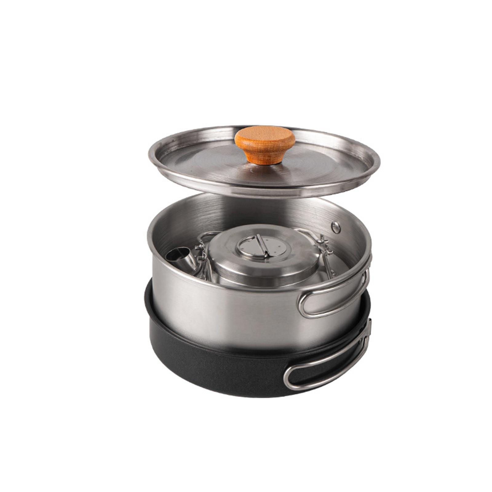 Camping Cookware Camping Cooki - Camping Cooking Set With Bag 评论和价格