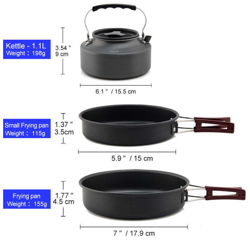 Widesea Camping Cookware Set O - Camping Cooking Kit Box 评论和价格