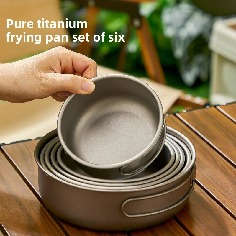 Titanium Outdoor Pot Set Picni - Camping Cooking Set With Bag 评论和价格