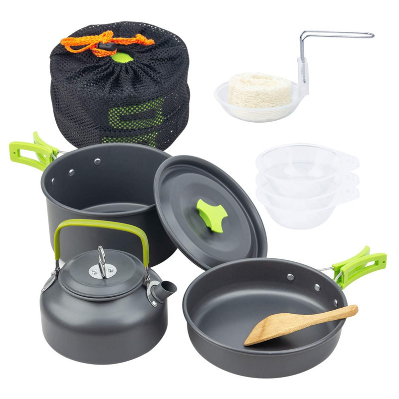 Outdoor Camping Cookware Kit A - Camping Cooking Kit Box 评论和价格