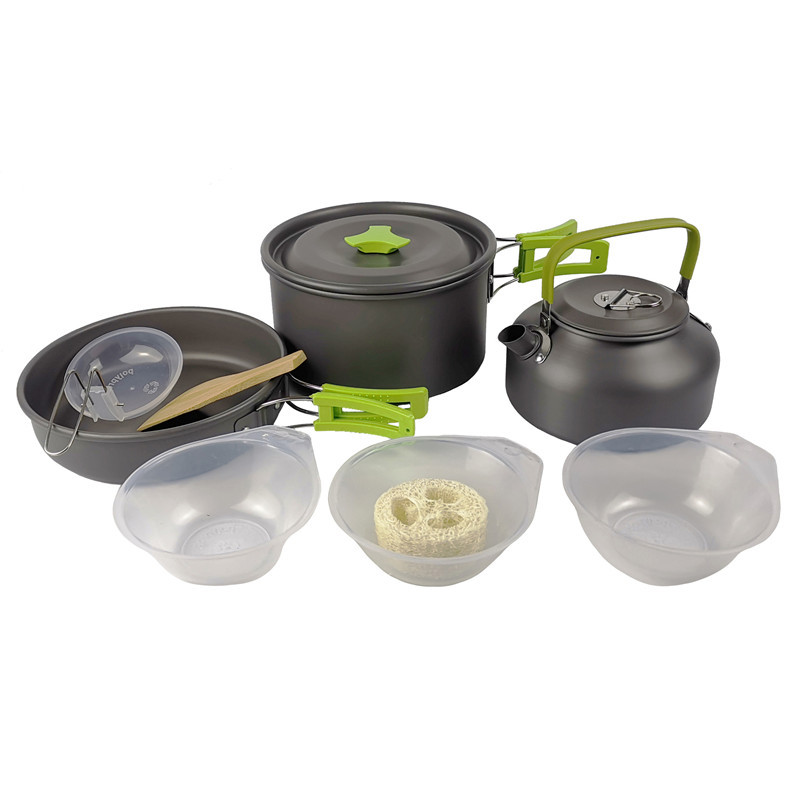Outdoor Camping Cookware Kit A - Camping Cooking Kit Box 评论和价格
