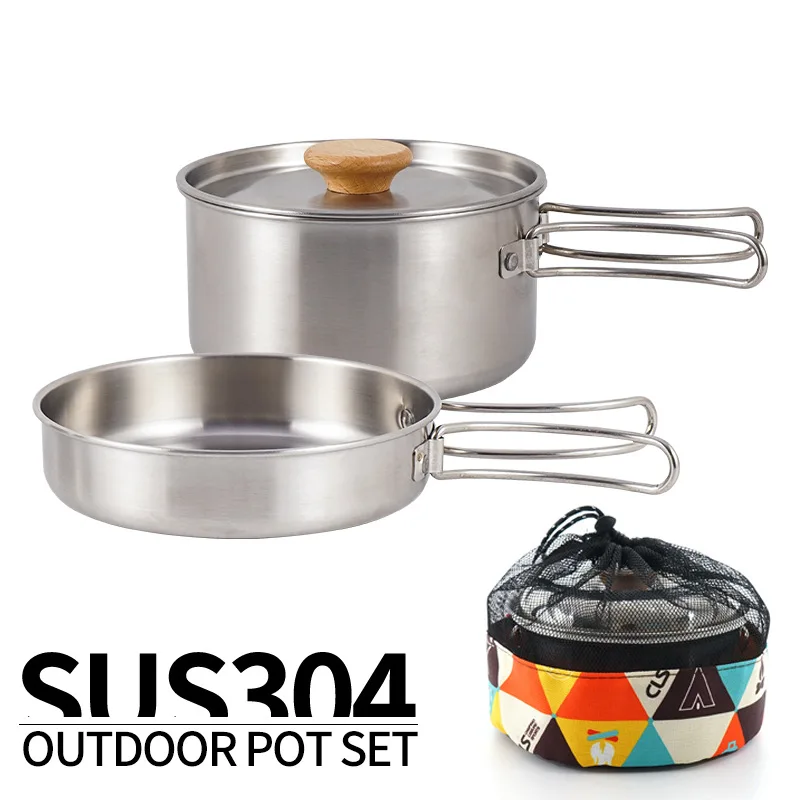 Outdoor Folding Cookware Set S - Camping Cooking Kit Box 评论和价格